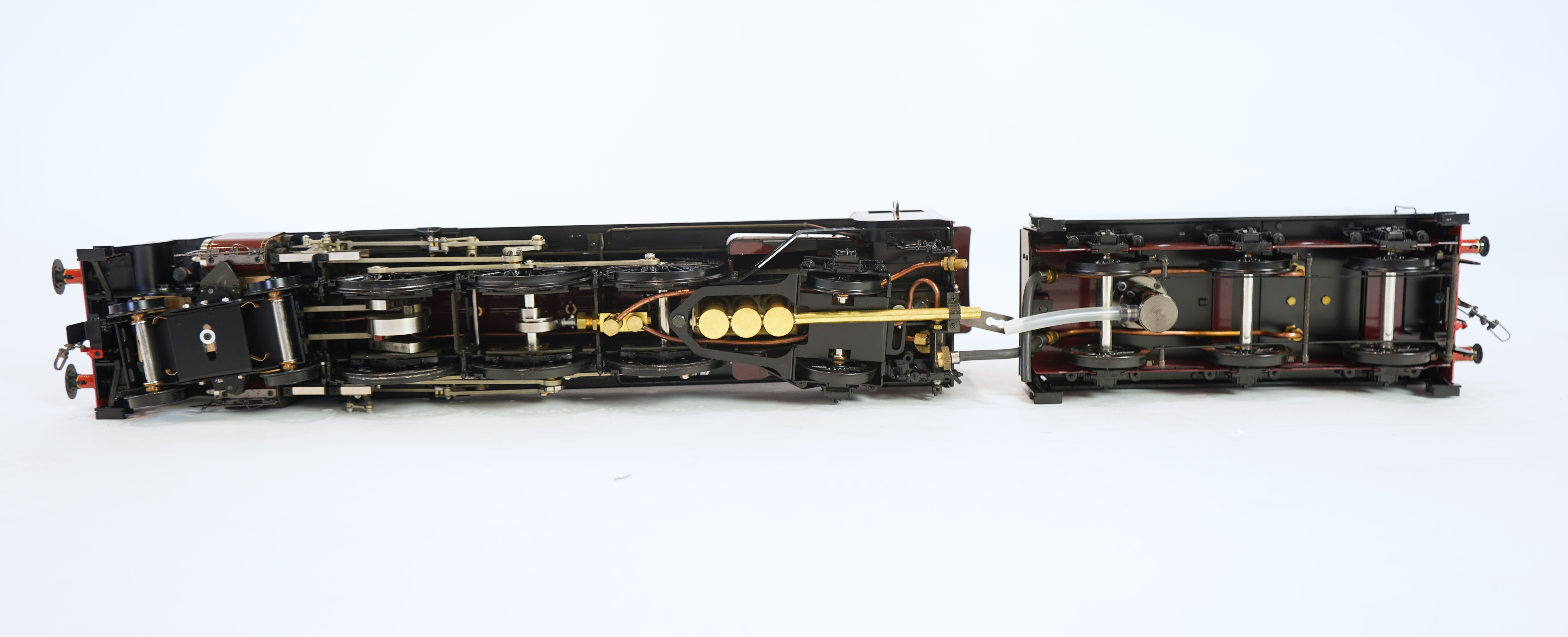 A Gauge One Aster Hobbies live steam LMS Coronation Class, 4-6-2 tender locomotive, Duchess of Sutherland 6233, the factory ‘Built Up’ version, spirit fired working four cylinder motion, with assembly instructions, opera